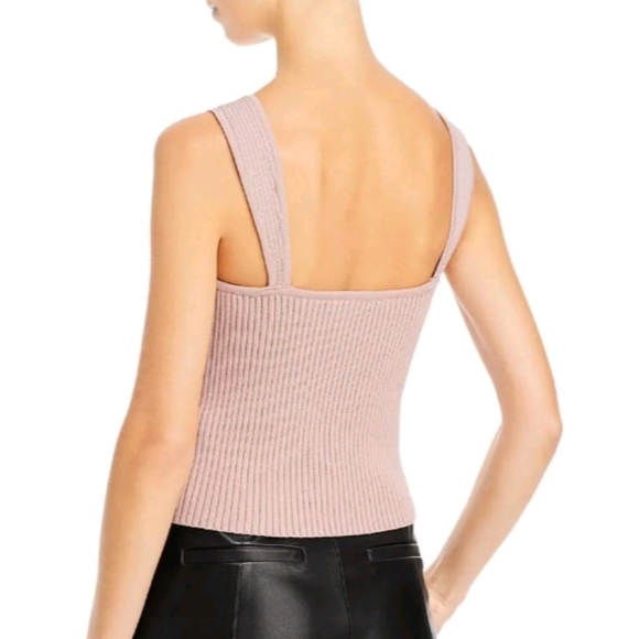 Endless Rose Womens Pink Corset Style Knit Shirt Tank Top XS - Picture 2 of 5